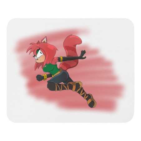 UKA Originals "Pip the Red Panda in Battle Outfit" Mouse pad